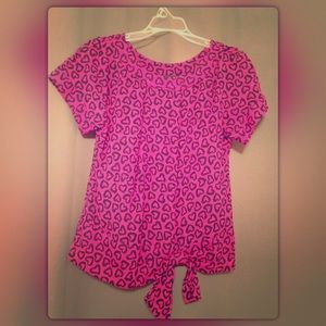 M BY MJ 💖🎀 Heart Blouse with Bow Detail