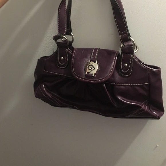 Rosetta small dark purple shoulder purse