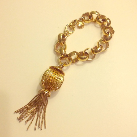 J. Crew gold tassel bracelet