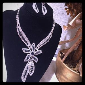 Regal necklace set with earrings fit for a queen.