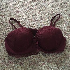 GH Lace Bra Maroon Wine Red