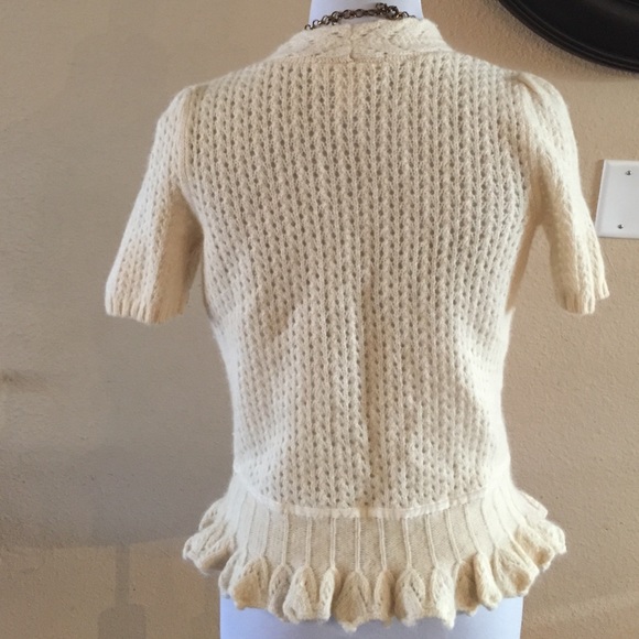 Ann Taylor loft lambs wool & angora cream top - Picture 4 of 4