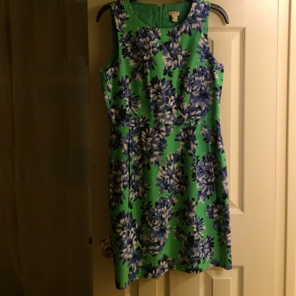 j. crew floral fitted dress