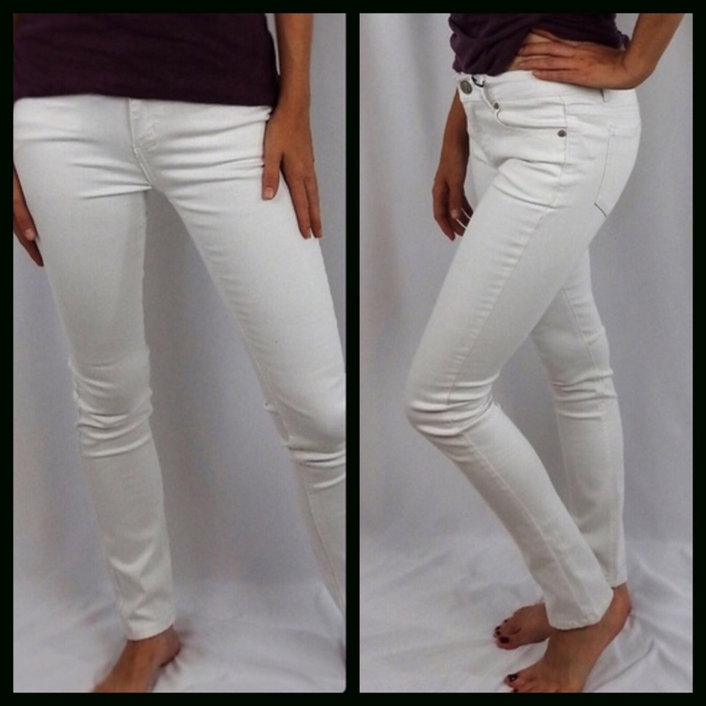 SUMMER CLEARANCE🌞White Skinny Ankle Jeans - Picture 3 of 4
