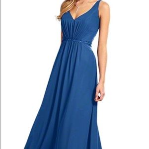 Alfred Angelo Style 7366L blue bridesmaid dress