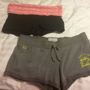Victoria Secret yoga short & Gilly Hicks lounge