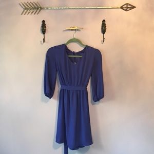 Long Sleeve Royal Blue Dress