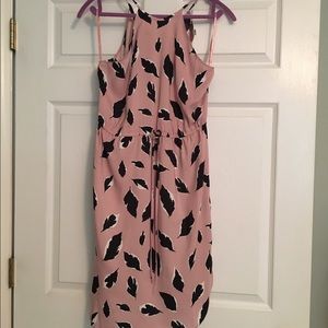 Leafy pink halter midi