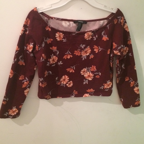 Forever 21 off the shoulder crop top