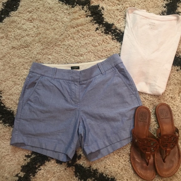J Crew Chambray City Fit Shorts Size 4.
