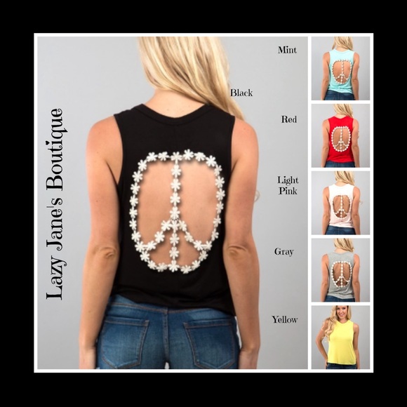 Mint Peace Tank Tops