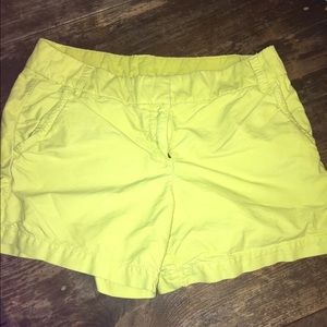 J. Crew Yellow/citrine shorts size 10