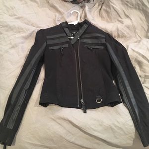 Blanc Noir black Moto jacket