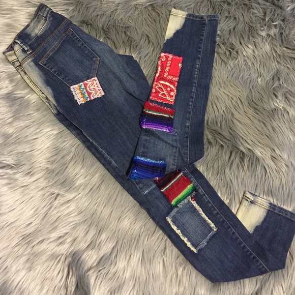Free people patchwork jeans!