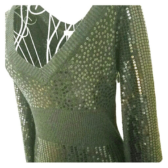 Arden B Black Sequin Sweater Dress
