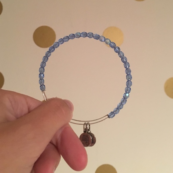 Alex and Ani blue bead bracelet