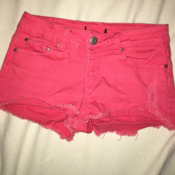 Denim cut off shorts