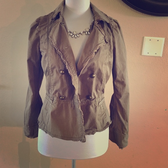 Ann Taylor loft army green jacket/blazer