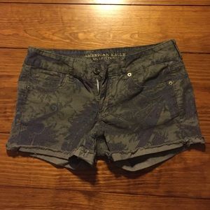 Paisley corduroy shorts
