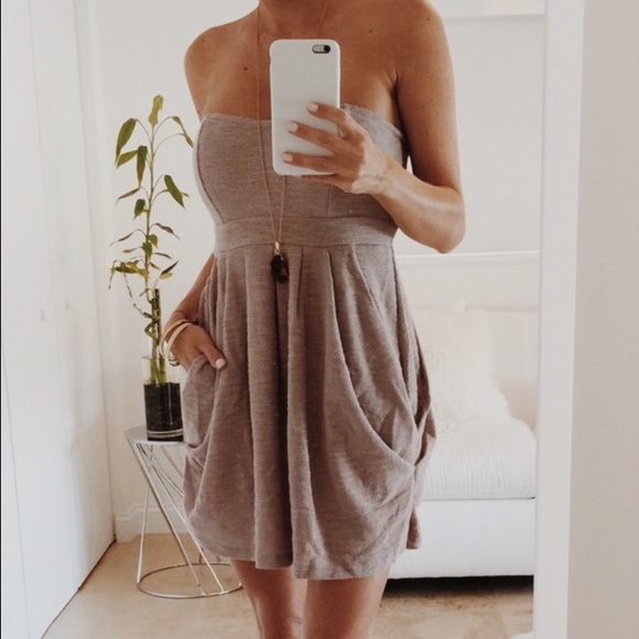 NWT.  Free people strapless dress