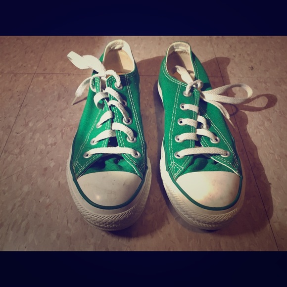 Green low top Converse