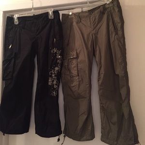 Express Cargo Embroidered Cropped Capri's