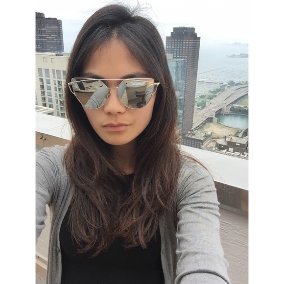 Metal Reflective Oversize Sunglasses - G/S - Picture 4 of 4