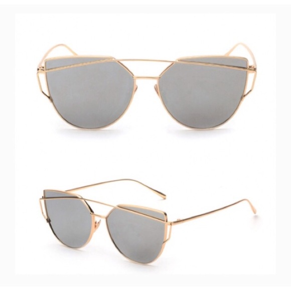 Metal Reflective Oversize Sunglasses - G/S - Picture 2 of 4