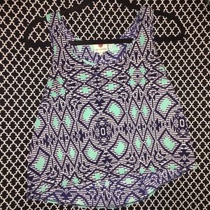 NavyPatterned Tank