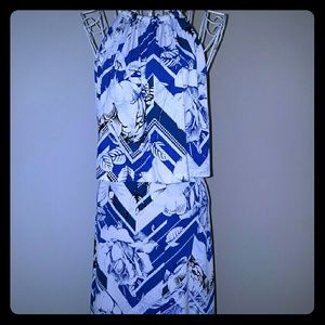 Jessica Simpson Blue & White Shift Dress