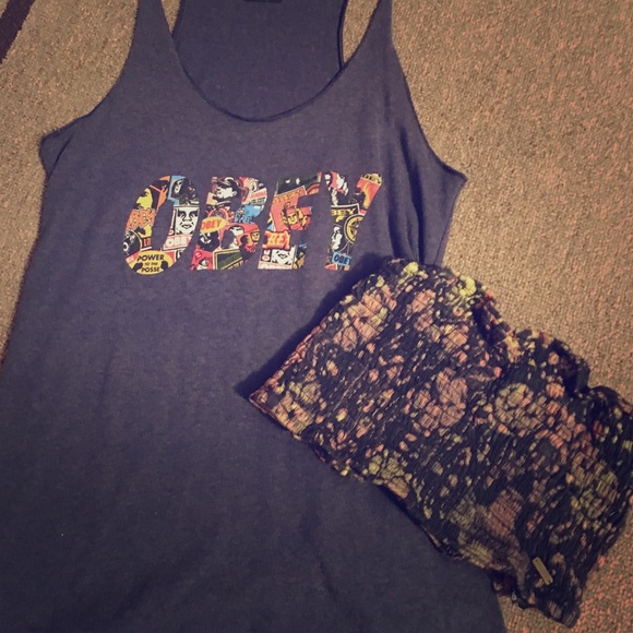 Obey Tops - Traded-Obey Tank and Volcom Bandeau