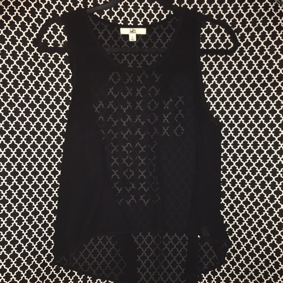 Black Tank with Cut-out Cross