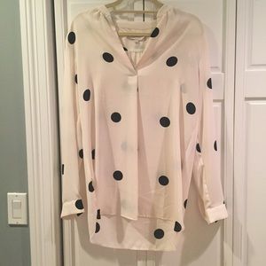 LOFT Polka dot silky tunic