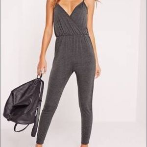 Missguided grey jumpsuit