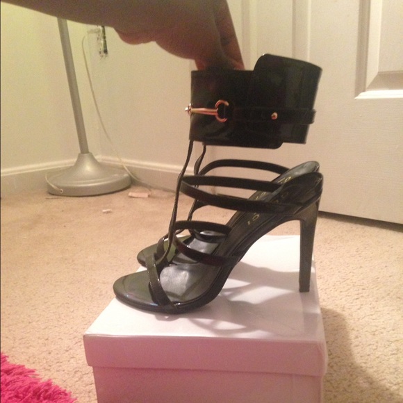Patent Leather Cage Heels