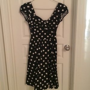 Adorable Vintage Black and White Polka Dot Dress