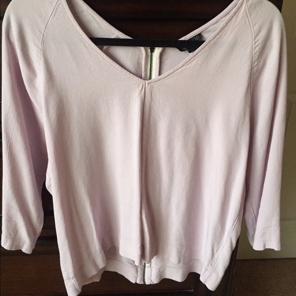 Topshop zipper blouse