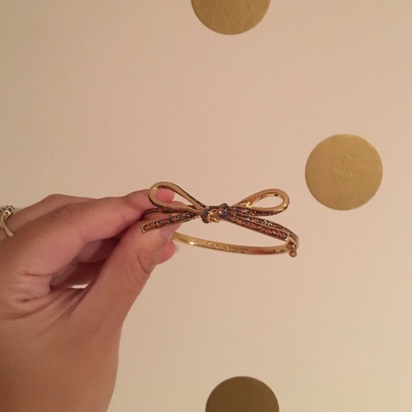 Kate Spade glitter bow bangle