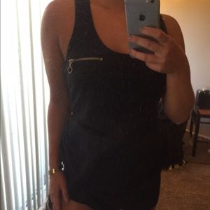 black zipper tank