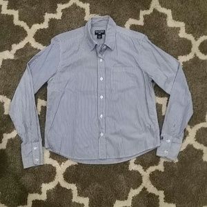 Large Ralph Lauren navy & white striped shirt