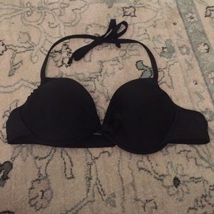 Black halter bikini top (padded)