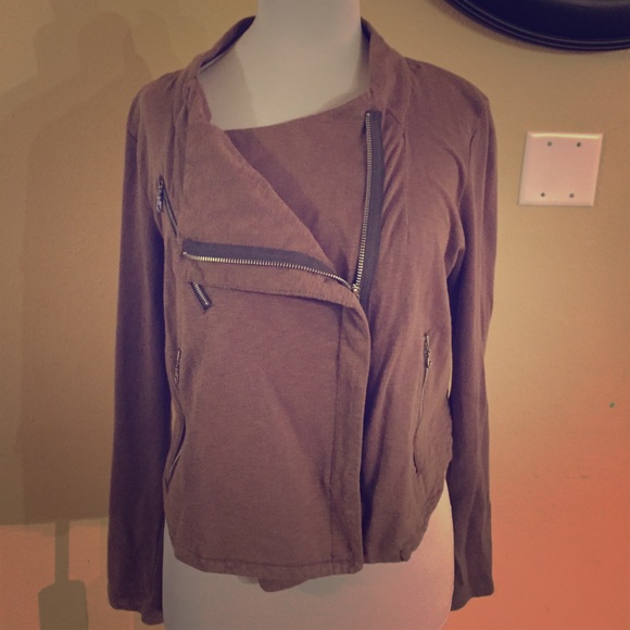 Free People Tops - Free People light brown zipper jacket