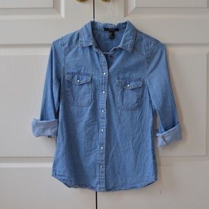 Forever 21 Denim Button-Up