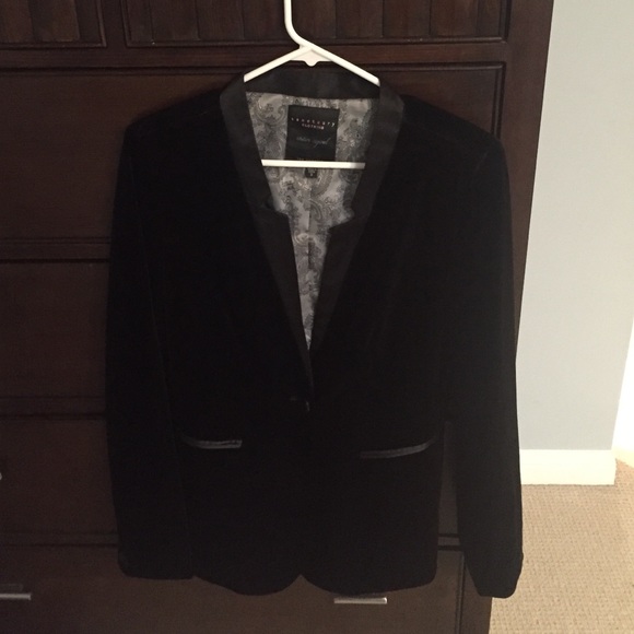 Sanctuary Black Velvet Blazer