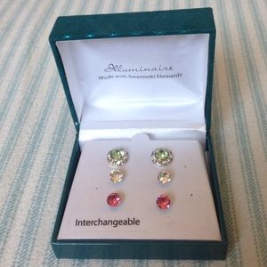 Interchange Swarovski elements earrings