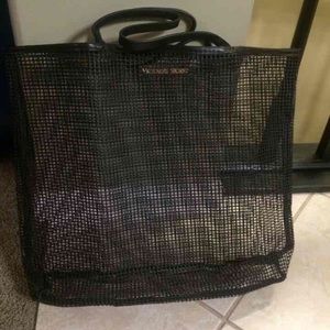 Victoria Secret black mesh bag