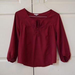 Tassle-Tied American Eagle Blouse