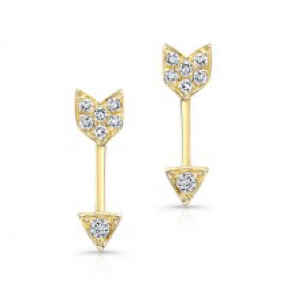 Diamond Arrow Earrings - Picture 1 of 2