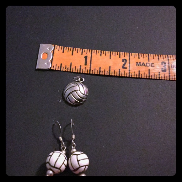 Sporty Volleyball Earring and Jewelry Charm