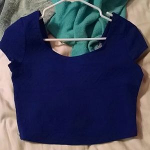 Blue crop top